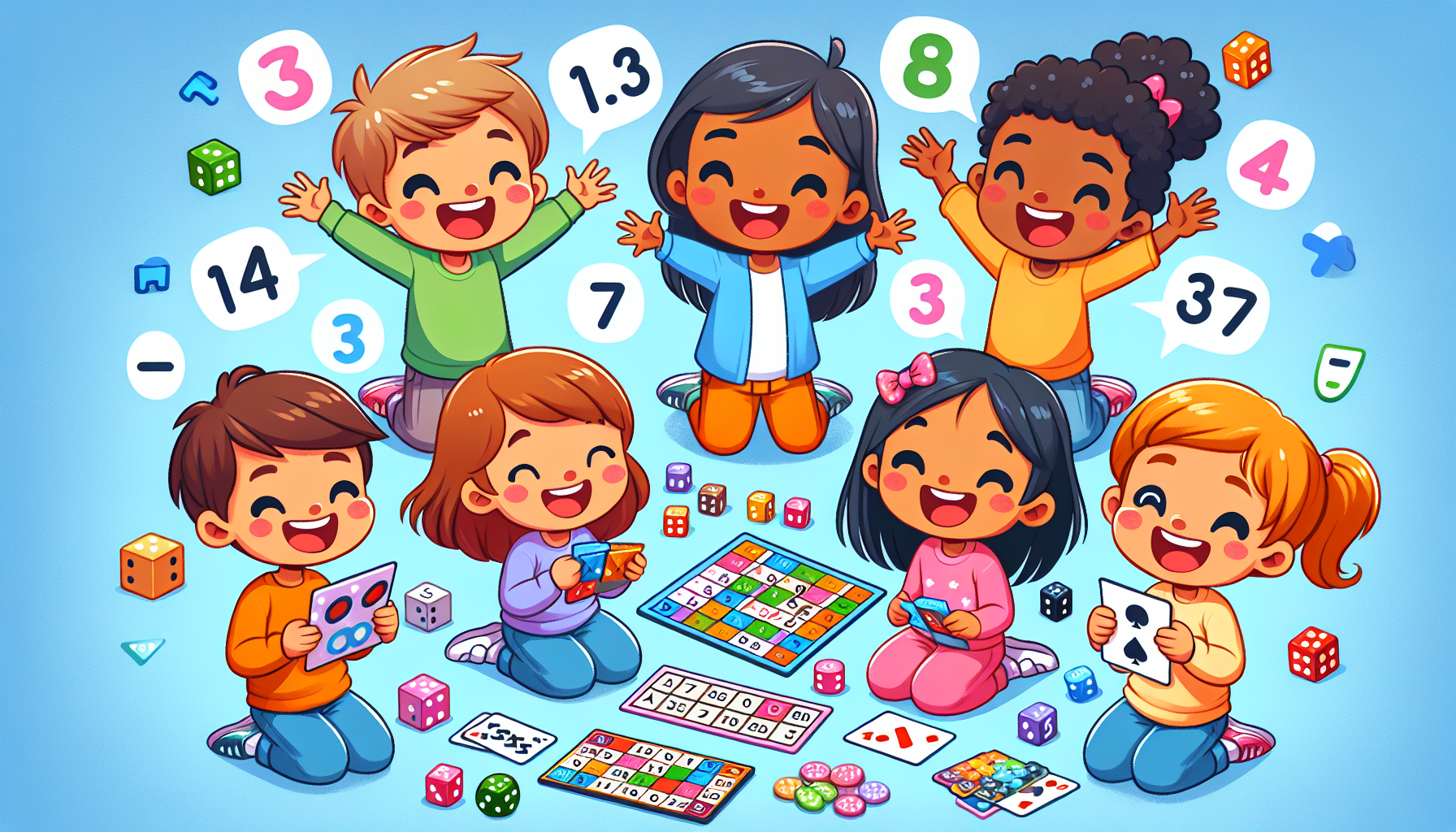 Kinderen die leuke tafelspelletjes spelen