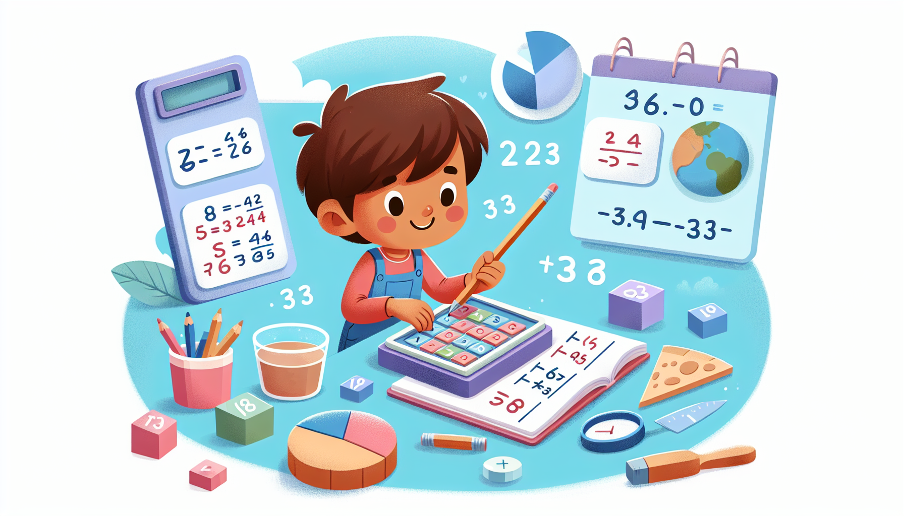 Kind dat verhoudingstabellen oplost met tafelkennis