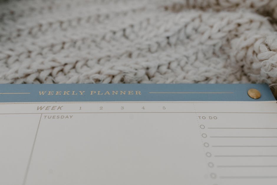 Weekplanner in de keuken
