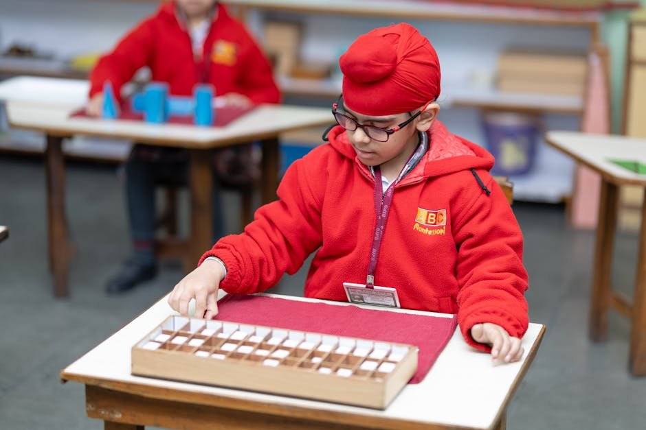 Kind leert delen met oefenboek