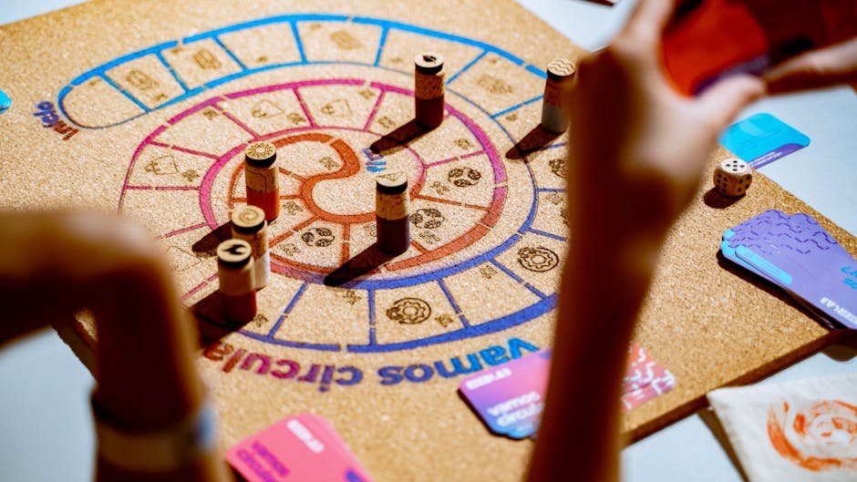 Familie speelt een bordspel