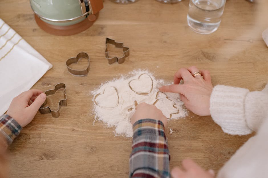 Gezellige winter keuken met familie