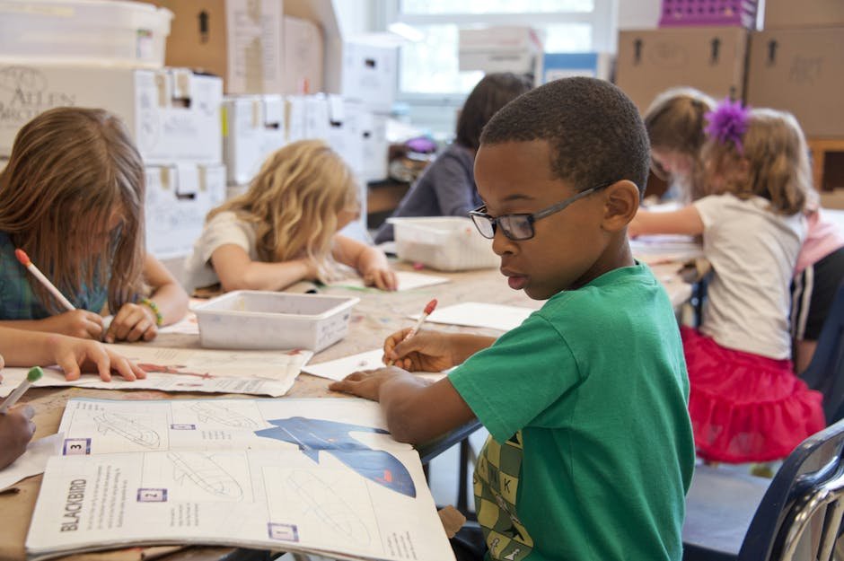 Basisschoolklas met leerlingen