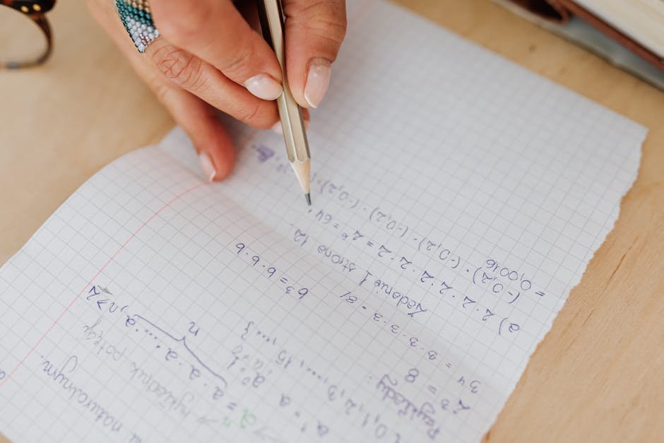Ochtendstudie met wiskunde in zonlicht