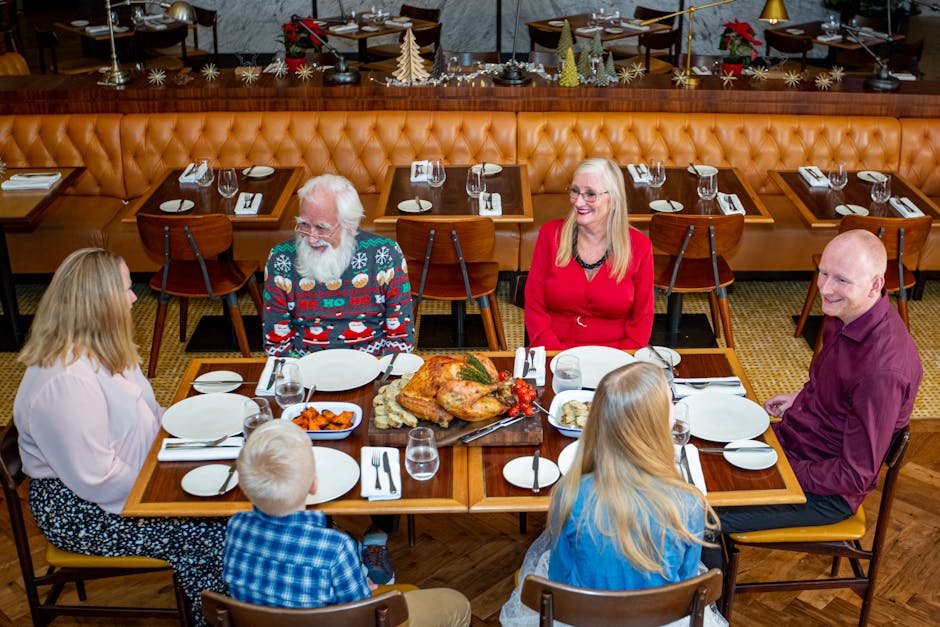 Familie eet samen in restaurant